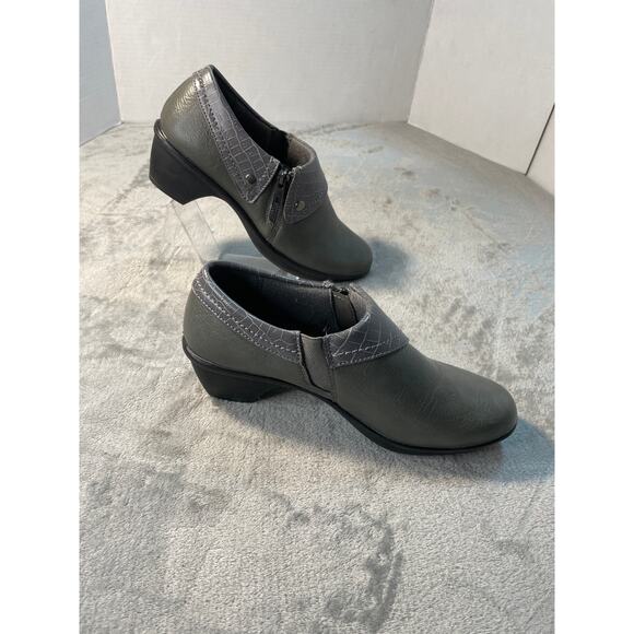 Easy Street Comfort Wave Gray Vegan Leather Shoes Size 6.5M - Picture 4 of 8